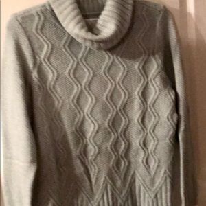 Sweater- cowlneck- worn x1- like new w/cable knot